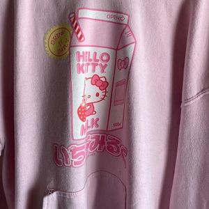 pink HELLO KITTY hoodie, size LARGE